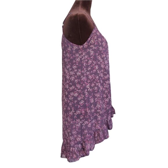 Cherry blossom sheer chiffon high low tunic size M - Picture 1 of 6